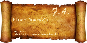 Fiser András névjegykártya